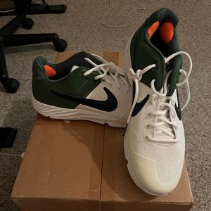Nike Alpha Huarache 2, Size 13.  Never worn, White/Kelly Green.